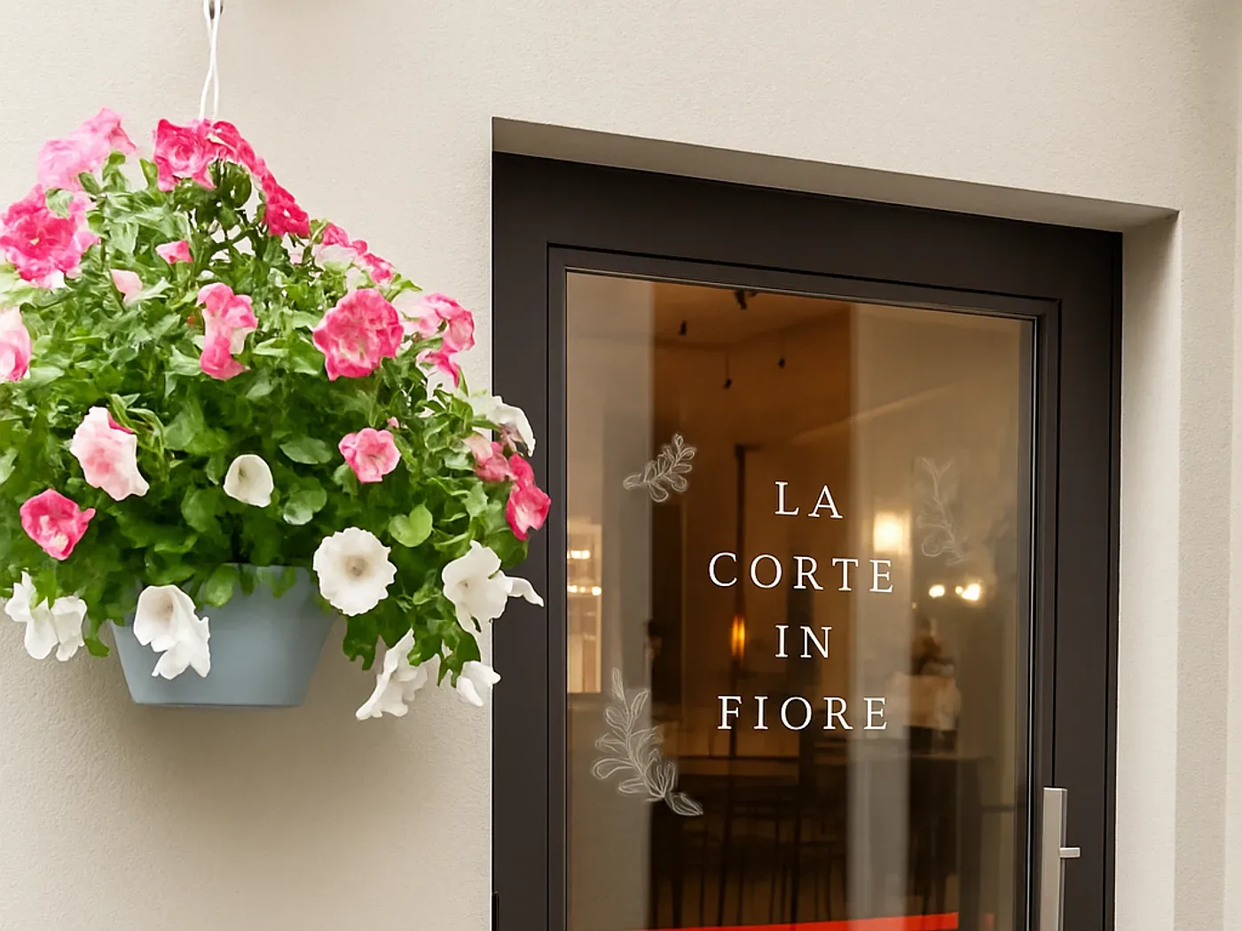 La corte interna de La Corte in Fiore a Sondrio